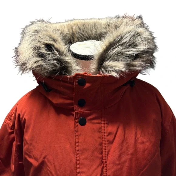 London Fog Vibrant Orange Hooded Jacket - Picture 7 of 10